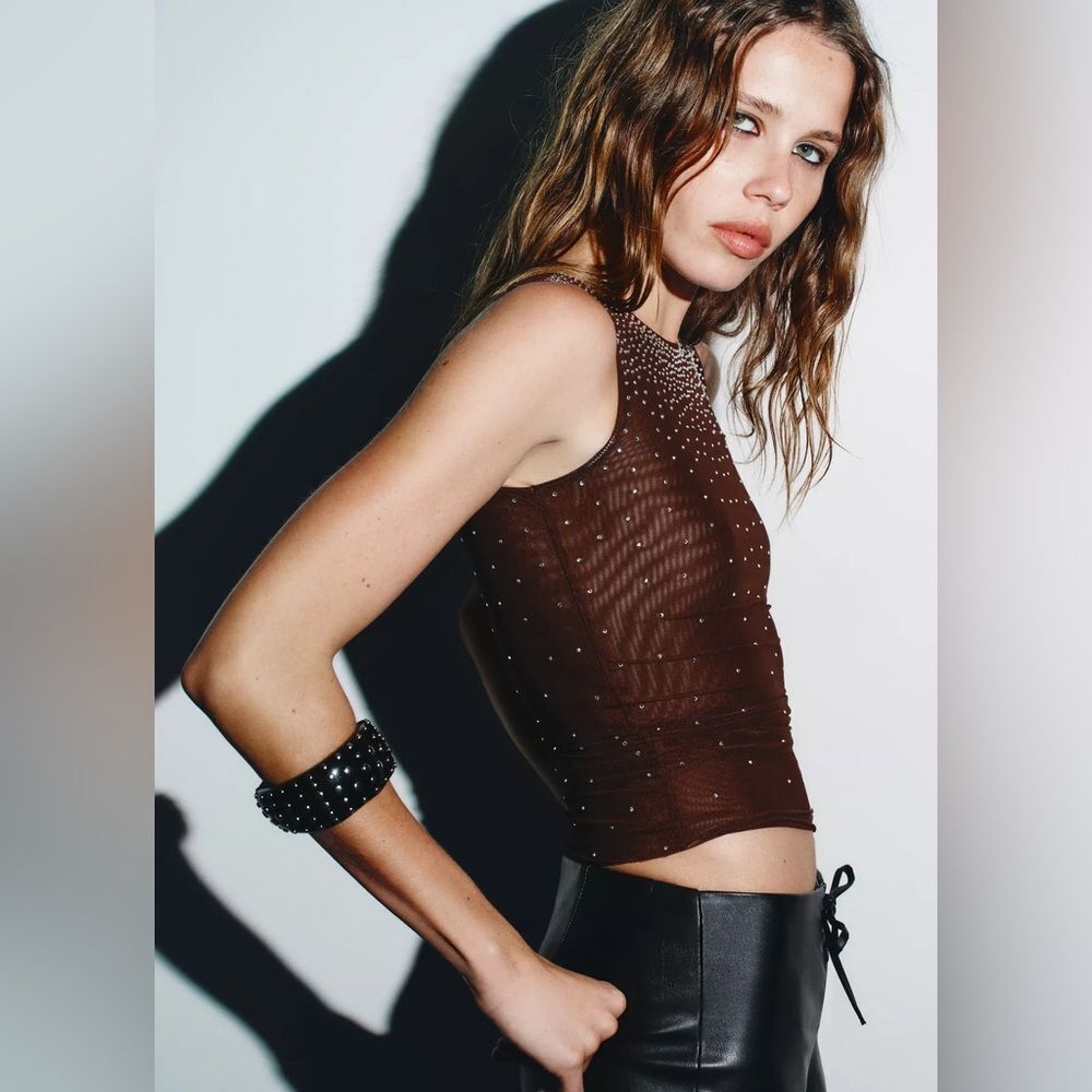 ZARA SPARKLY TOP - Picture 6 of 10
